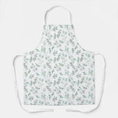 Waterverf Eucalyptus blauw groen Schort (Voorkant)