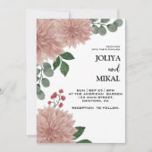 Waterverf Eucalyptus Bloemen Huwelijksuitnodiging Save The Date (Voorkant)