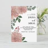 Waterverf Eucalyptus Bloemen Huwelijksuitnodiging Save The Date (Staand voorkant)