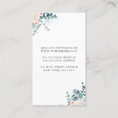 Waterverf eucalyptus | Bloemengroen Elegant Visitekaartje (Achterkant)