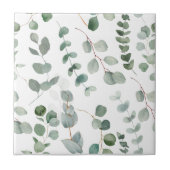 Waterverf Eucalyptus Bloempatroon Tegeltje (Voorkant)
