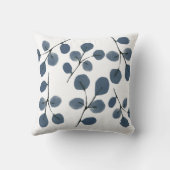 Waterverf Eucalyptus Blue Botanische hand geschild Kussen (Achterkant)