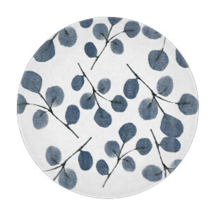 Waterverf Eucalyptus Blue Botanische hand geschild Snijplank