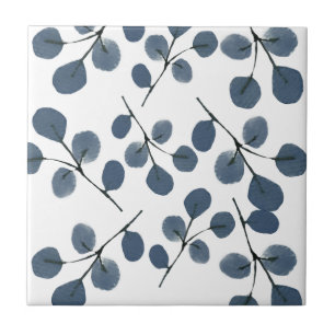 Waterverf Eucalyptus Blue Botanische hand geschild Tegeltje