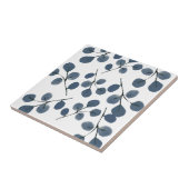 Waterverf Eucalyptus Blue Botanische hand geschild Tegeltje (Zijkant)