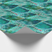 Waterverf Eucalyptus Blue River Leaves Cadeaupapier (Hoek)