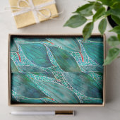 Waterverf Eucalyptus Blue River Leaves Tissuepapier (Geschenk)