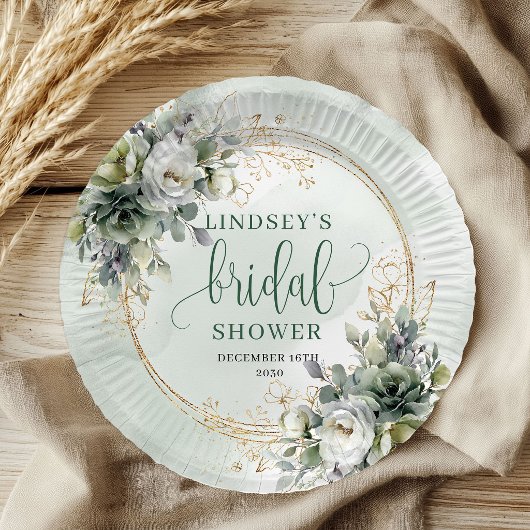 Waterverf Eucalyptus Boho Bruiloftfeest Papier Papieren Bordje