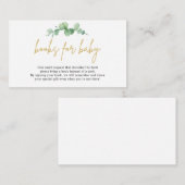 Waterverf Eucalyptus Books for Baby Insert Card Informatiekaartje (Voorkant / Achterkant)