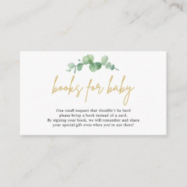 Waterverf Eucalyptus Books for Baby Insert Card Informatiekaartje