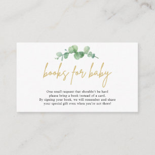 Waterverf Eucalyptus Books for Baby Insert Card Informatiekaartje