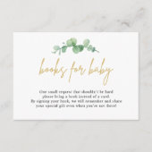 Waterverf Eucalyptus Books for Baby Insert Card Informatiekaartje (Voorkant)