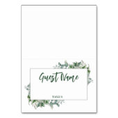Waterverf Eucalyptus Border Table Place Card Kaart (Voorkant)