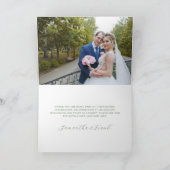 Waterverf Eucalyptus Border Weduwfoto Bedankkaart (Binnen)