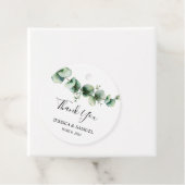 Waterverf Eucalyptus Botanical Greenery Wedding Bedankjes Labels (In situ)