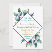 Waterverf Eucalyptus Botanical Greenery Wedding Kaart (Voorkant)