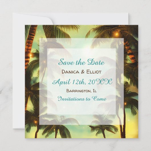 Waterverf Eucalyptus Botanical Greenery Wedding Save The Date (Voorkant)