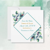 Waterverf Eucalyptus Botanical Greenery Wedding Save The Date