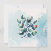 Waterverf Eucalyptus Botanical Greenery Wedding Save The Date (Achterkant)