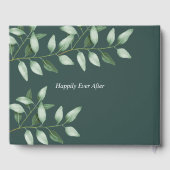 Waterverf Eucalyptus Botanisch, Blauwgroen Groen C Gastenboek (Achterkant)