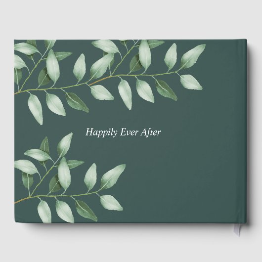 Waterverf Eucalyptus Botanisch, Blauwgroen Groen C Gastenboek (Achterkant)