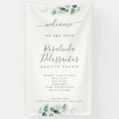 Waterverf Eucalyptus botanisch goudblad Spandoek (Verticaal)