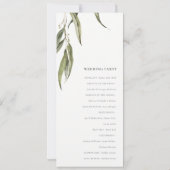 Waterverf Eucalyptus Botanisch Huwelijksprogramma Kaart (Achterkant)