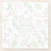 Waterverf Eucalyptus Botanisch Onderzetter Glazen Onderzetter (Achterkant)