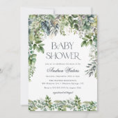 Waterverf Eucalyptus Botanische Baby Shower Kaart (Voorkant)