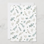 Waterverf Eucalyptus Botanische bruiloft Save The Date (Achterkant)