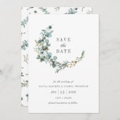 Waterverf Eucalyptus Botanische bruiloft Save The Date (Voorkant / Achterkant)