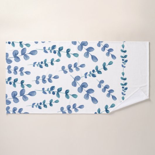 Waterverf Eucalyptus Botanische Greenery Shower Cu Badhanddoek (Badhanddoek)