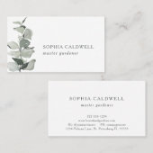 Waterverf Eucalyptus Botanische minimalist Visitekaartje (Voorkant / Achterkant)