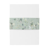 Waterverf eucalyptus botanische sage groen uitnodigingen wikkel (Achterkant Voorbeeld)