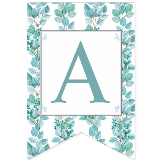 Waterverf Eucalyptus Branches Speciale gelegenheid Vlaggetjes (Tweede vlag)