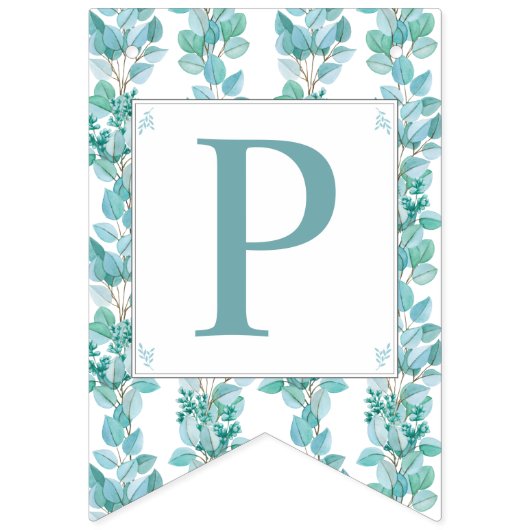 Waterverf Eucalyptus Branches Speciale gelegenheid Vlaggetjes (Derde vlag)