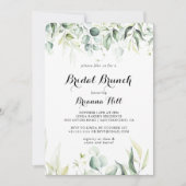 Waterverf Eucalyptus Bridal Brunch Vrijgezellenfee Kaart (Voorkant)