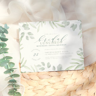 Waterverf Eucalyptus Bridal Luncheon