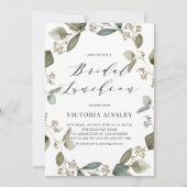 Waterverf Eucalyptus Bridal Luncheon Kaart (Voorkant)