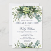 Waterverf Eucalyptus BRIDAL LUNCHEON Kaart (Voorkant)