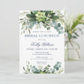 Waterverf Eucalyptus BRIDAL LUNCHEON Kaart (Staand voorkant)