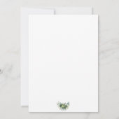 Waterverf Eucalyptus BRIDAL LUNCHEON Kaart (Achterkant)