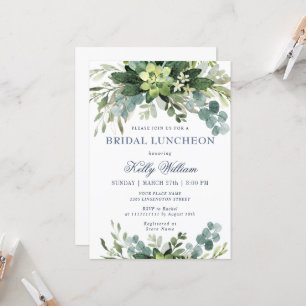 Waterverf Eucalyptus BRIDAL LUNCHEON Kaart