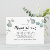 Waterverf Eucalyptus Bridal Shower Kaart (Staand voorkant)