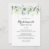 Waterverf Eucalyptus Bridesmaids Brunch Shower Kaart (Voorkant)