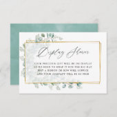 Waterverf Eucalyptus Bruidsdouche Display Shower Informatiekaartje (Voorkant / Achterkant)