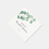 Waterverf eucalyptus bruidsdouche servet (Hoek)