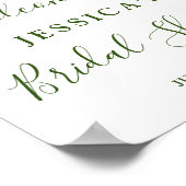 Waterverf Eucalyptus Bruidsdouche Welkomstbord Poster (Hoek)