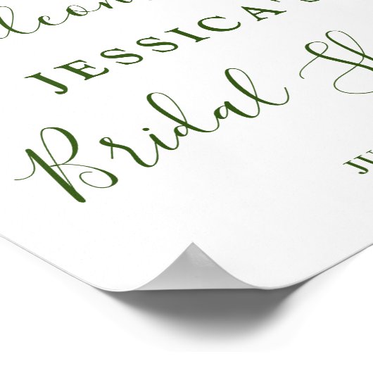 Waterverf Eucalyptus Bruidsdouche Welkomstbord Poster (Hoek)