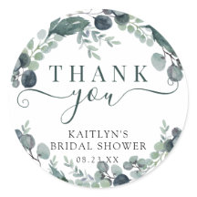 Waterverf Eucalyptus Bruidsfeest Dank Je